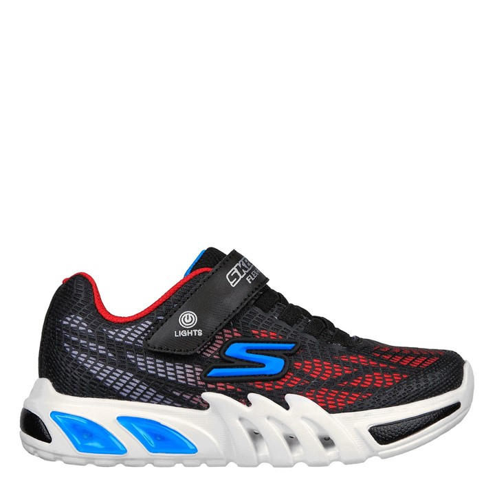 Skechers Boys Black Flex-Glow  Trainers in Size 2, Sports Direct