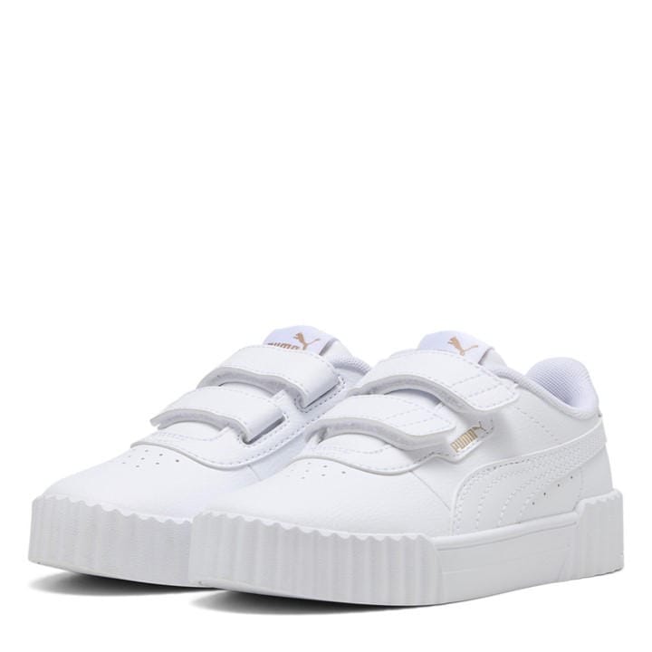 Puma Girls White Carina 3.0  in Size C11, Sports Direct
