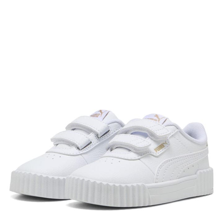 Puma Girls White Carina 3  in Size C9, Sports Direct