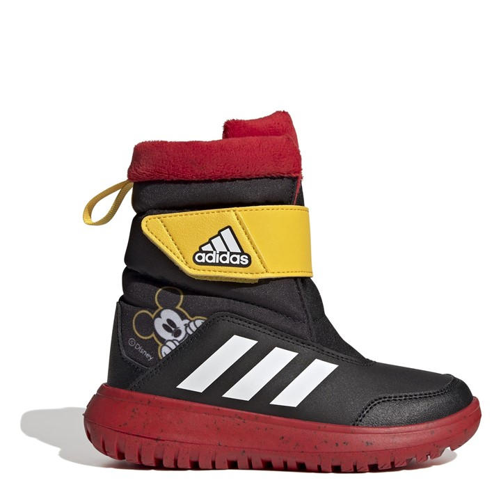 Adidas Boys Black Winterplay X Disney Walking Shoes  in Size 2.5, Sports Direct