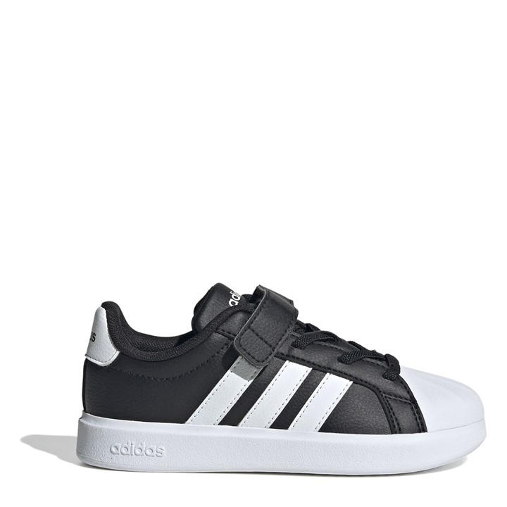 Adidas Boys Black Streetalk Trainers Kids in Size C10, Sports Direct
