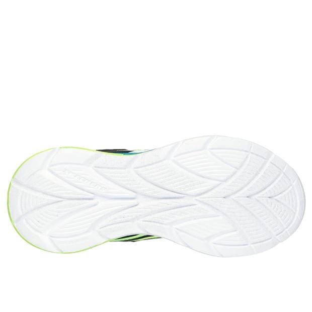 Černá/Modrá - Skechers - Lighted Gore & Strap Sneaker W Mids Light Up Trainers Boys
