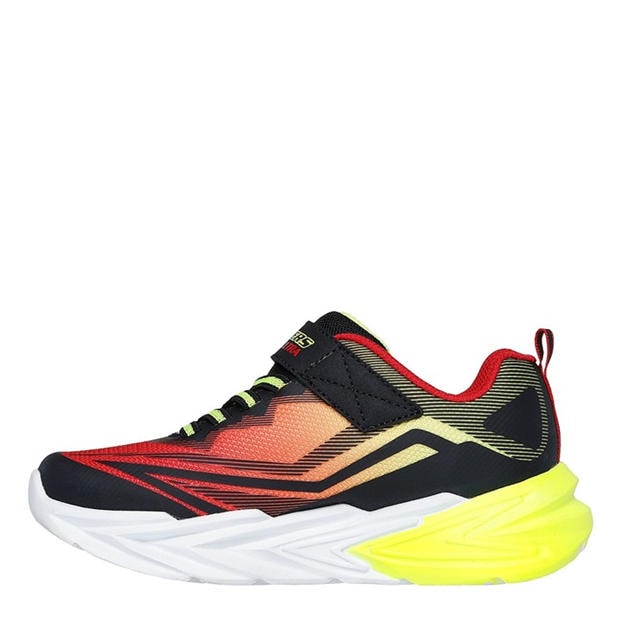 Černá/Červená - Skechers - Lighted Gore & Strap Sneaker W Mids Light Up Trainers Boys