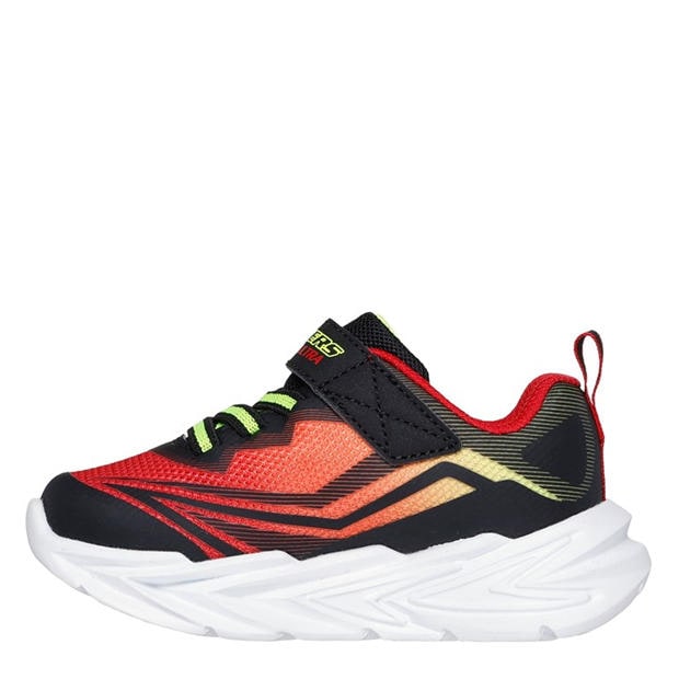 Red/Black - Skechers - Kids' Gore and Strap Light Up Trainers