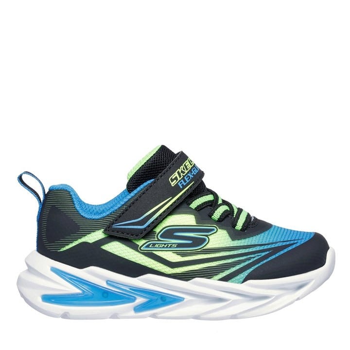 Skechers Boys Black Kids Gore And Strap Light Up Trainers in Size C8, Sports Direct