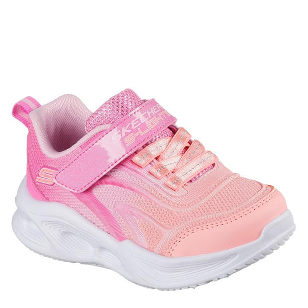 Rožinė - Skechers - Lighted Gore & Strap Sneaker W Ombr Light Up Trainers Girls