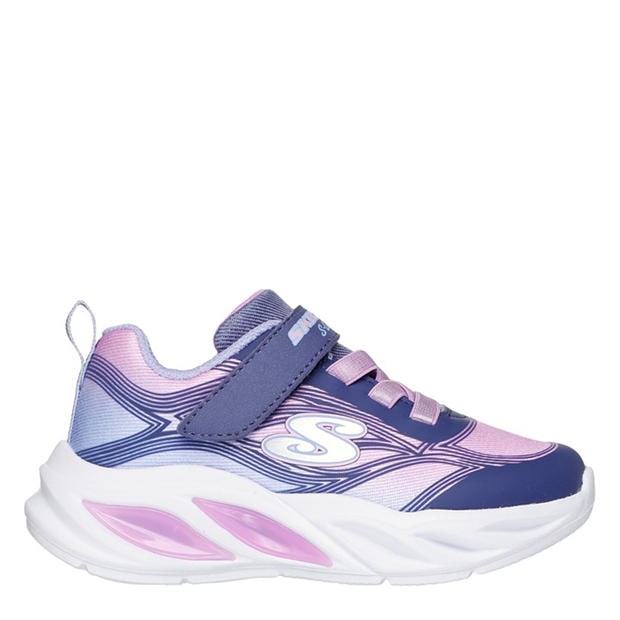 Fialová - Skechers - Kids' Cosmic Glow Leather Light Up Trainers