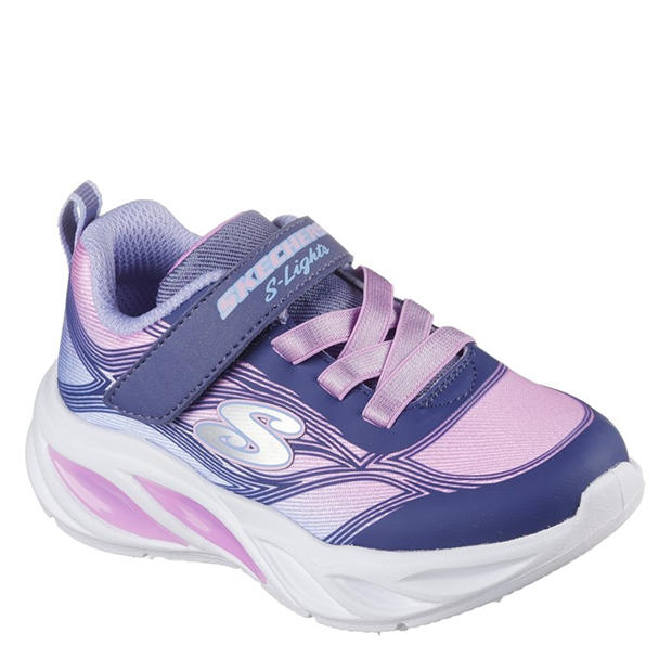 Fialová - Skechers - Kids' Cosmic Glow Leather Light Up Trainers