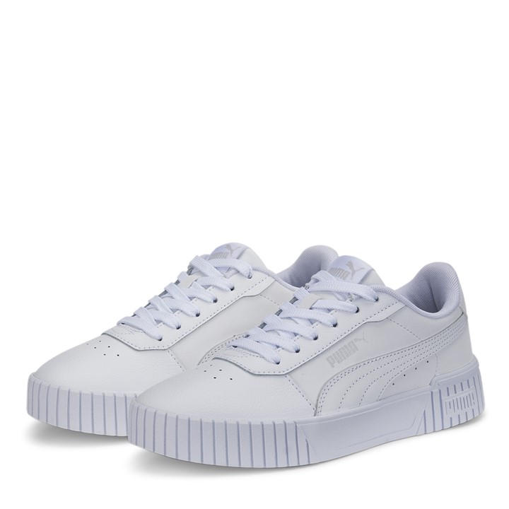 Puma  Kids White Carina 2.0 Jr Low-Top Trainers in Size 5.5, Sports Direct