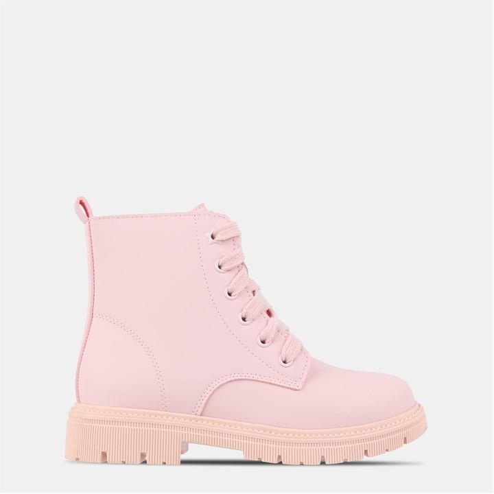 Miso Girls Pink Kids' Lace-Up Hiker Rugged Boots in Size C11, Sports Direct