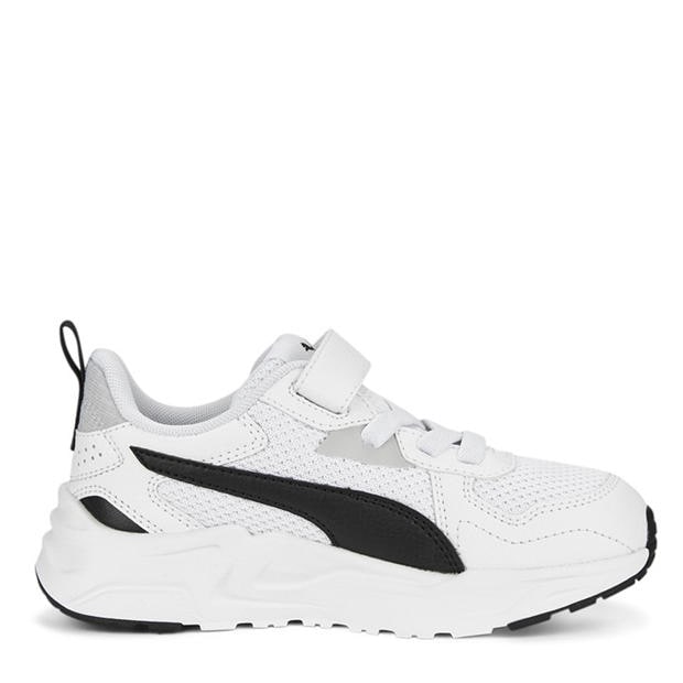 WhtBlkCoolLtGry - Puma - Unisex Kids' Trinity Lite Ac+ Low-Top Trainers