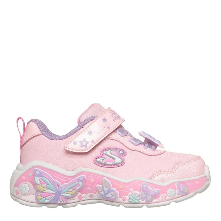 Skechers Girls Pink Kids' Casual Low-Top Trainers in Size C6, Sports Direct