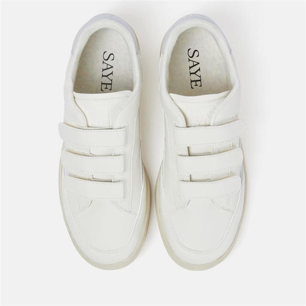 White - Saye - Modelo 89 Vegan Strap Trainers