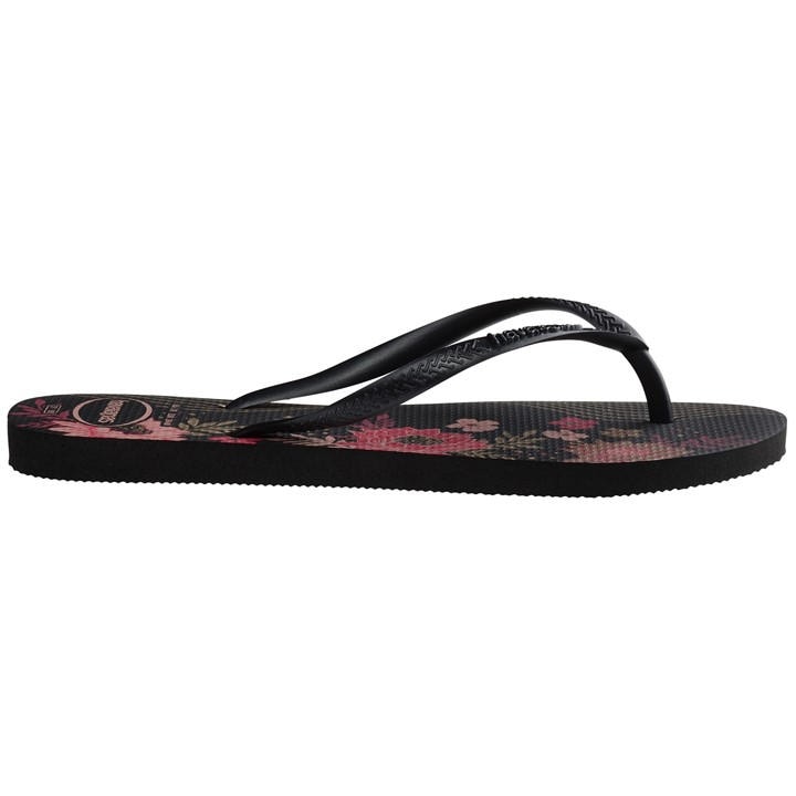 Havaianas Girls Black Kids' Slim Organic Flip Flops in Size 1.5, Sports Direct