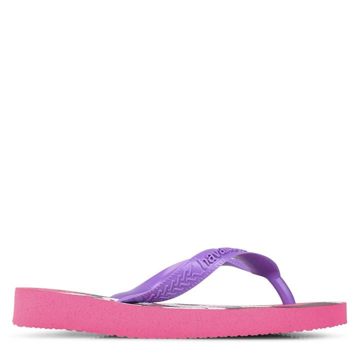 Havaianas Girls Pink Kids' Top Disney Prisma Purple Flip Flops in Size 11-12C, Sports Direct