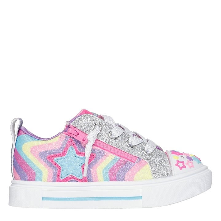 Skechers Girls  Kids' Leather Light Up Trainers in Size C7, Sports Direct