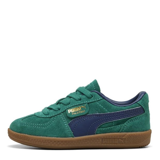 WldGrn-PrsnBl - Puma - Unisex Kids' Palermo Classic Low-Top Trainers