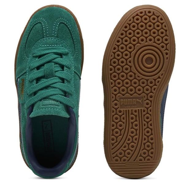 WldGrn-PrsnBl - Puma - Unisex Kids' Palermo Classic Low-Top Trainers