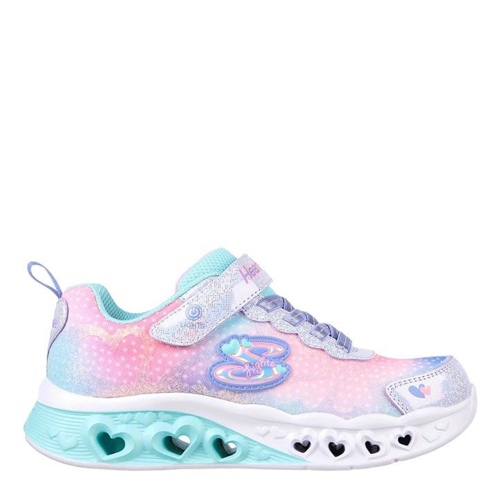 Skechers Girls Purple Flutter Heart  Trainers in Size C12, Sports Direct