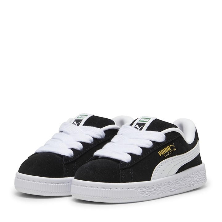 Puma Boys Black Suede Xl Low-Top Trainers in Size C8, Sports Direct