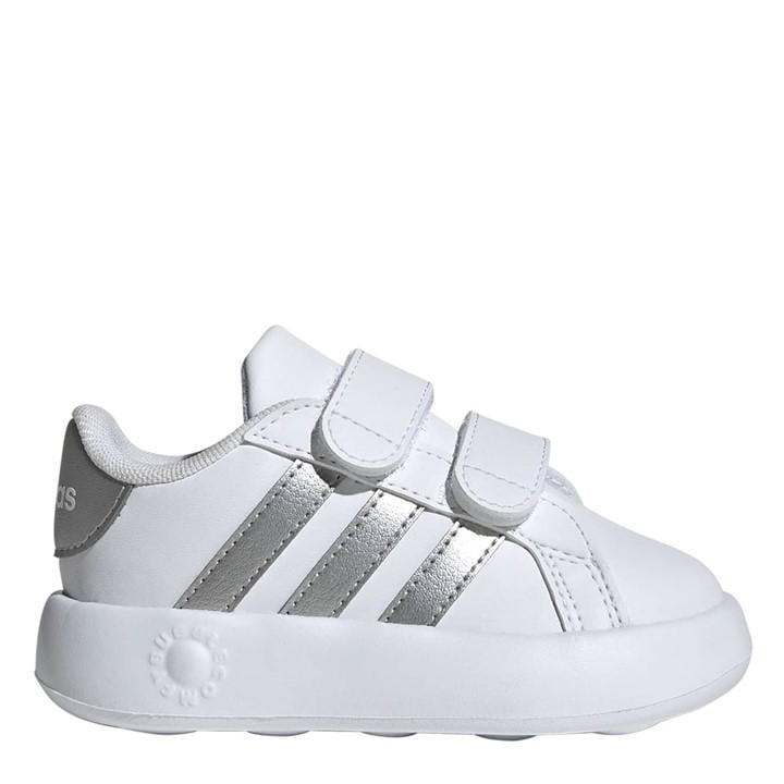Adidas  Kids White Grand Court 2.0 Cf I Low-Top Trainers in Size C5, Sports Direct