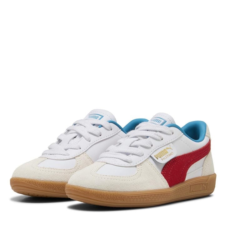 Puma Boys White Kids' Palermo Low-Top Trainers in Size C13, Sports Direct