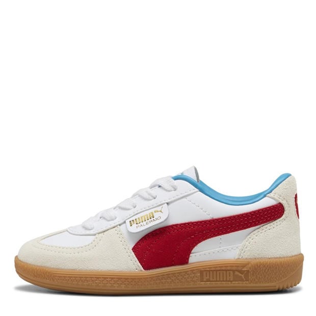 Biały/Czerwony - Puma - Kids' Palermo Low-Top Trainers