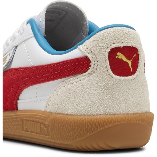Biały/Czerwony - Puma - Kids' Palermo Low-Top Trainers