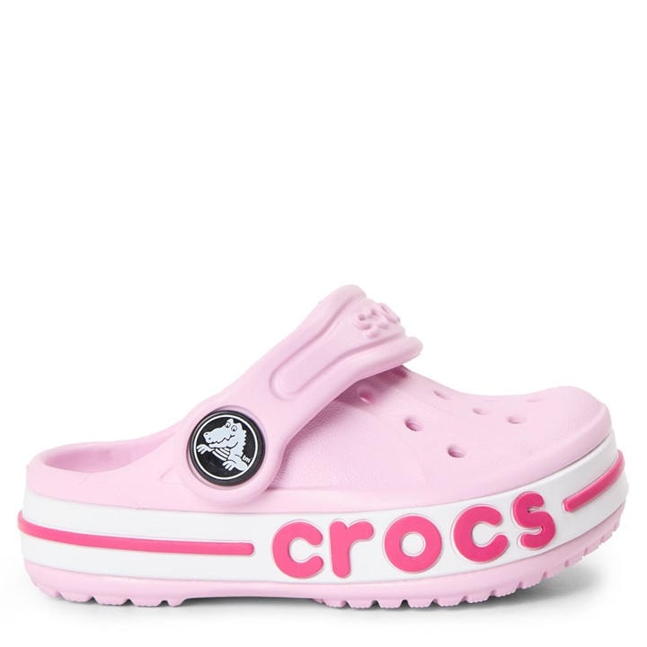 Crocs Girls Pink Kids' Bayaband Clogs in Size C9, Sports Direct