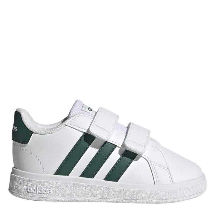 Adidas  Kids White ' Grand Court Trainers in Size C9.5, Sports Direct