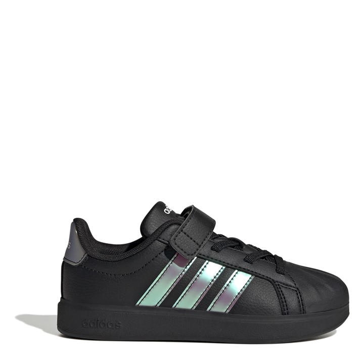 Adidas Girls Black Kids' Low-Top Trainers in Size C11, Sports Direct