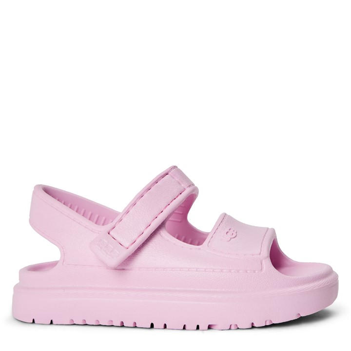 Ugg Girls Pink Kids' Goldenglow Flatform Sandals in Size C8, Sports Direct