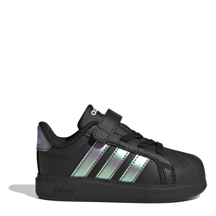 Adidas Girls Black Kids' Low-Top Trainers in Size C6, Sports Direct