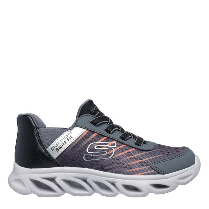 Skechers  Kids Black Flex Glide Slip On Runners in Size C10, Sports Direct