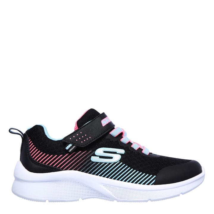 Skechers Girls Black Microspec Runners  in Size C13.5, Sports Direct
