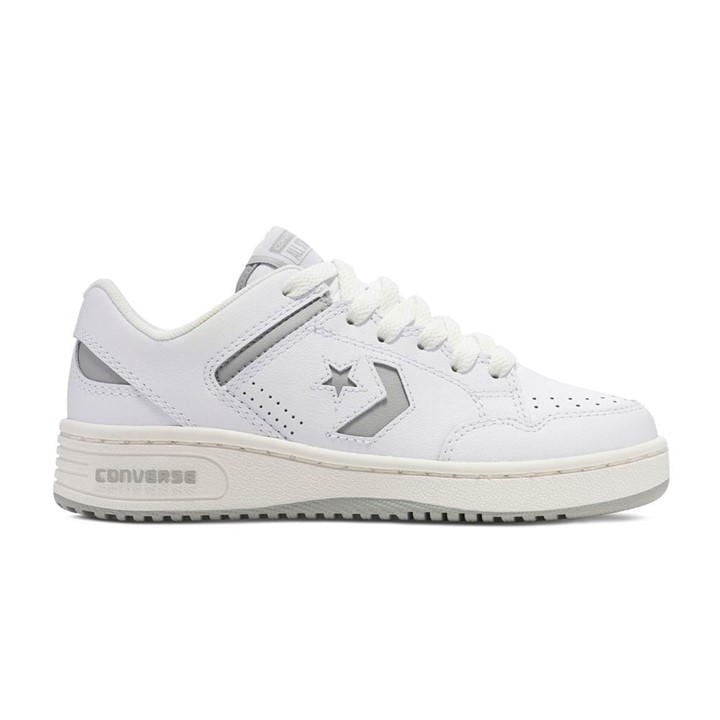 Converse  Kids White Kids' Weapon Leather Low-Top Trainers in Size C12.5, Sports Direct