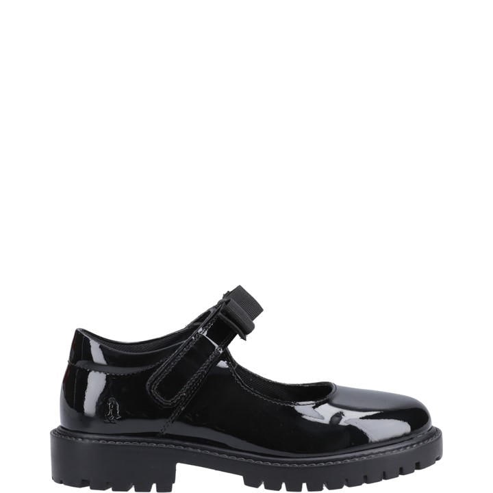 Hush Puppies Girls Black Astrid Bow Patent Jnr in Size C13, Sports Direct
