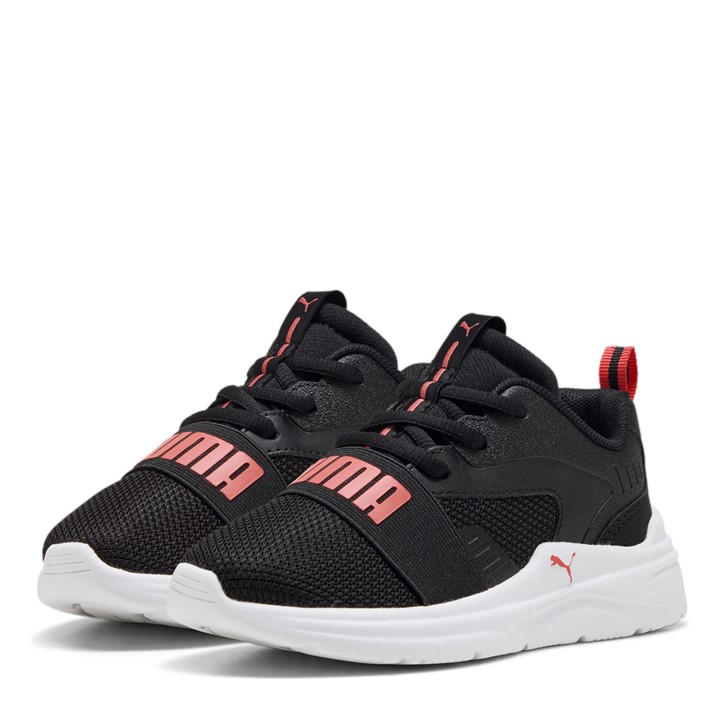 Puma Girls Black Kids' Wired Softride Runners in Size C11, Sports Direct