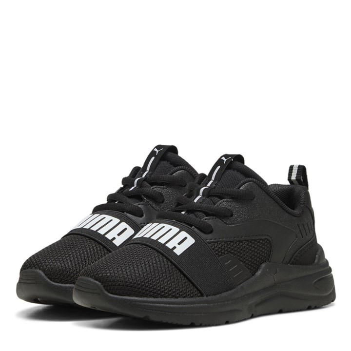 Puma Boys Black Kids' Wired Softride Runners in Size C11, Sports Direct