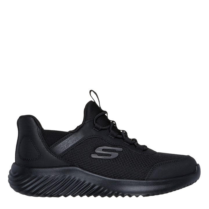 Skechers Boys Black Kids' Bounder Slip On Runners in Size C12, Sports Direct