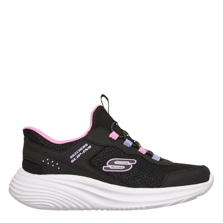 Skechers Girls Pink Slip-Ins Bounder Shoes  in Size C13, Sports Direct