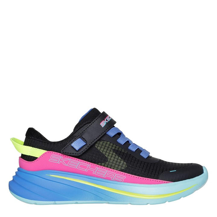Skechers Girls Blue Gore And Strap Sneaker W Mono Mesh Runners in Size C10, Sports Direct