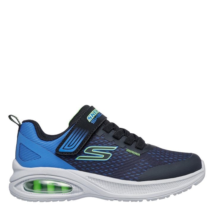 Skechers Boys Blue Lightweight Gore & Strap Sneaker W Runners in Size C12, Sports Direct