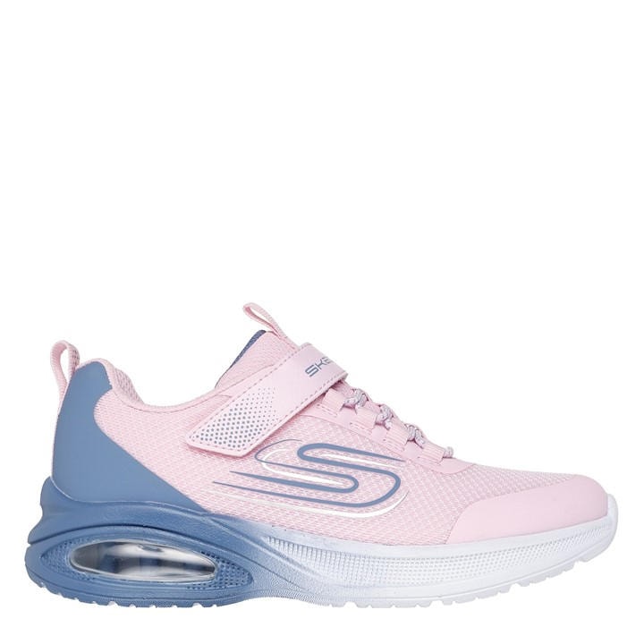 Skechers Girls Pink Bungee And Strap Mesh Sneaker W Mid Runners in Size 1, Sports Direct