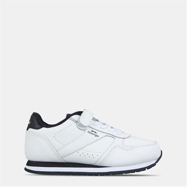 White/Navy - Slazenger - Classic Trainers Childs