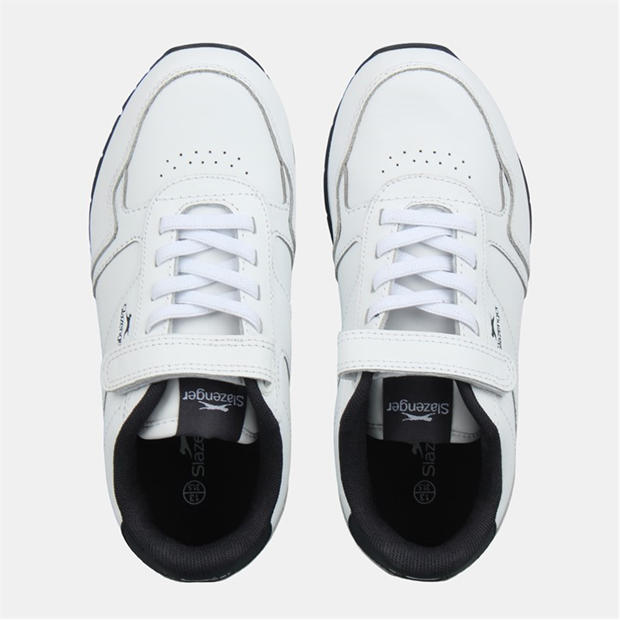 White/Navy - Slazenger - Classic Trainers Childs