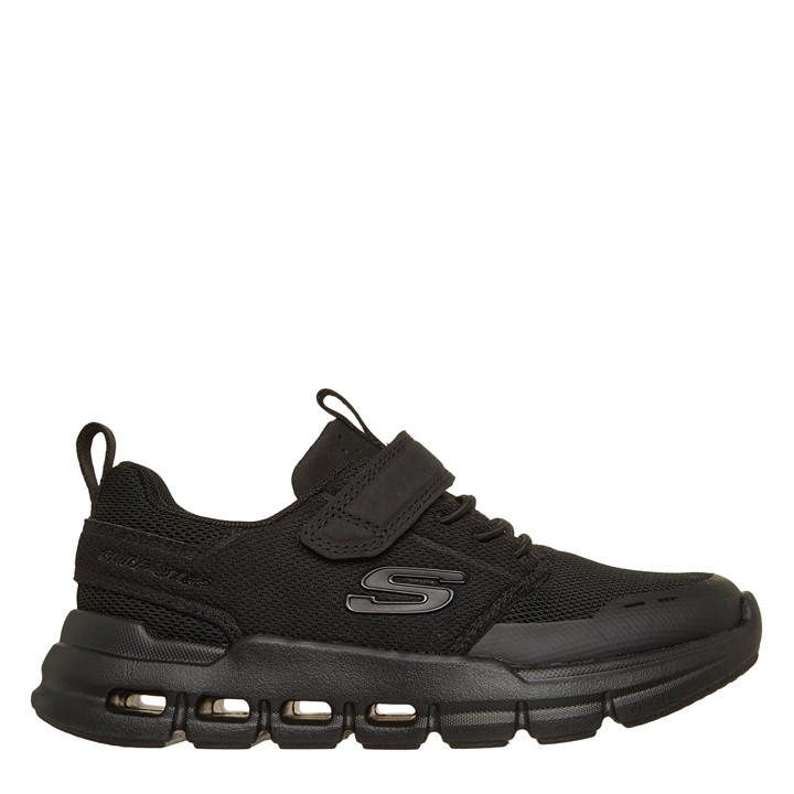 Skechers Boys Kids' Glide Step Breathable Mesh Runners - Triple Black - C10 (27.5) - Image 2