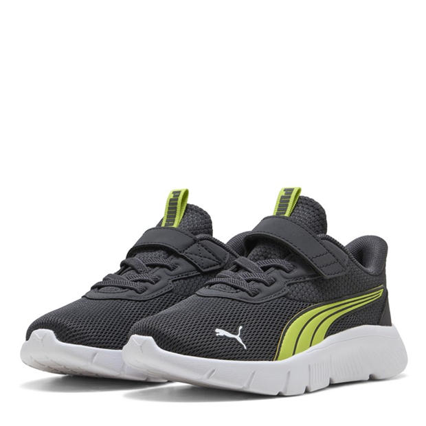Grey/Volt - Puma - Flexfocus Modern Running Shoes Childrens