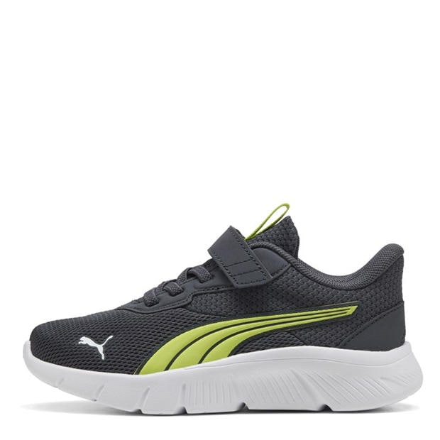 Grey/Volt - Puma - Flexfocus Modern Running Shoes Childrens