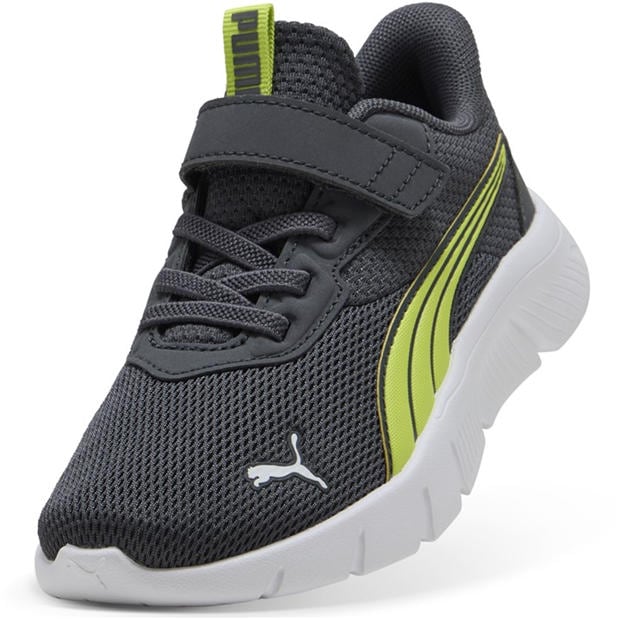 Grey/Volt - Puma - Flexfocus Modern Running Shoes Childrens